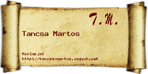 Tancsa Martos névjegykártya